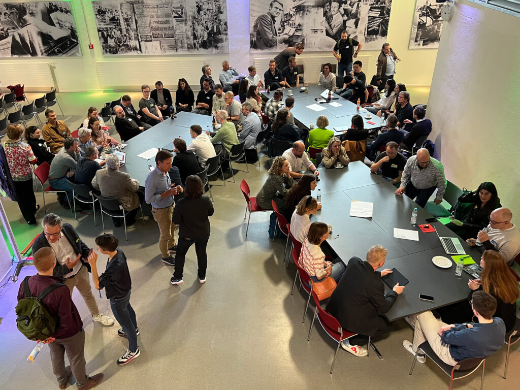 Discussing at the individual tables