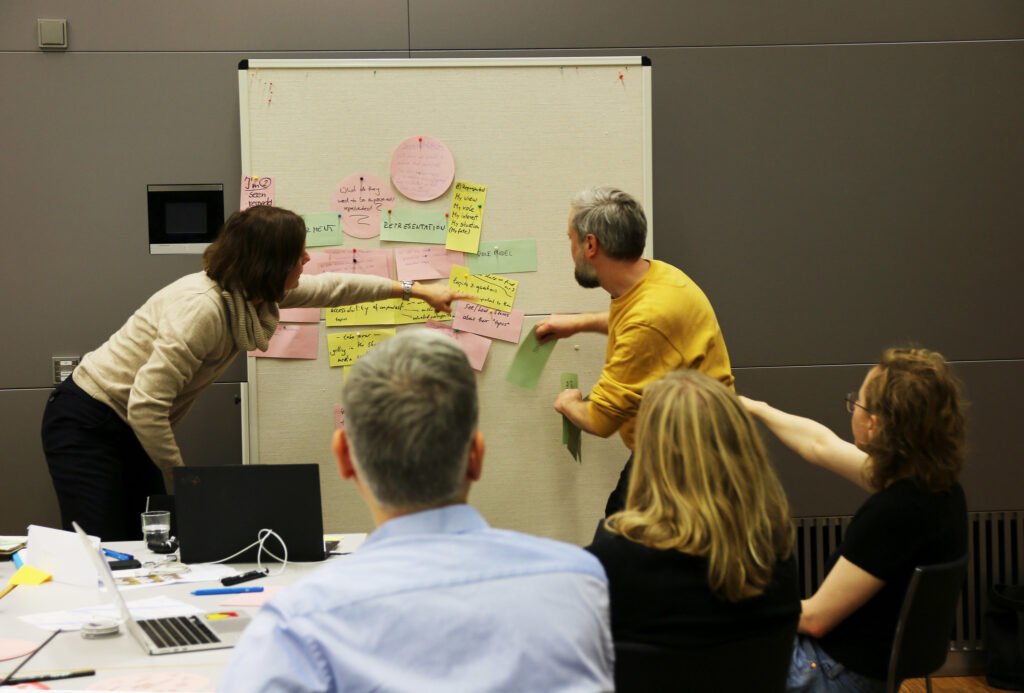Brainstorming in one of the workshops